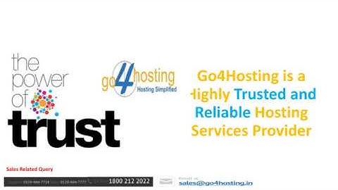 Go4Hosting Highly Trusted and Reliable Hosting Services Provider