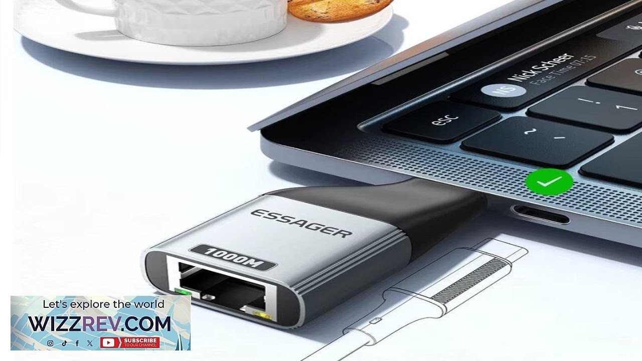 Essager ES OTG22 Ethernet Adapter 1000 100Mbps RJ45 To Type C Connector Extender Extension