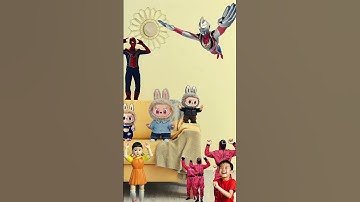 Labubu Ultraman Play Squid Game #ultraman  #squidgame #labubu