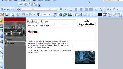 Introduction to website development in Ms publisher