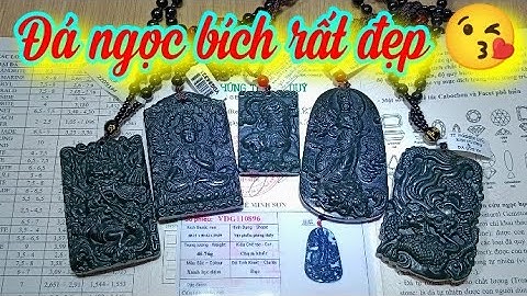 Đá ngọc bích chạm khắc rất đẹp 😍 568k 1 mặt dây chuyền có giấy kiểm định kèm theo