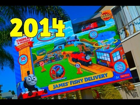 JAMES' FISHY DELIVERY - NEW 2014 Thomas The Tank Engine Wooden Railway Toy Train Review By Mattel
