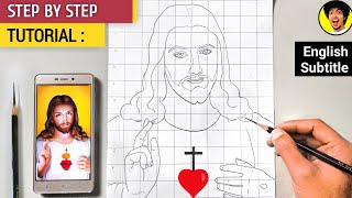 Jesus Christ Drawing Tutorial || How to Draw Jesus Christ || Christmas Drawing || Sankar Art