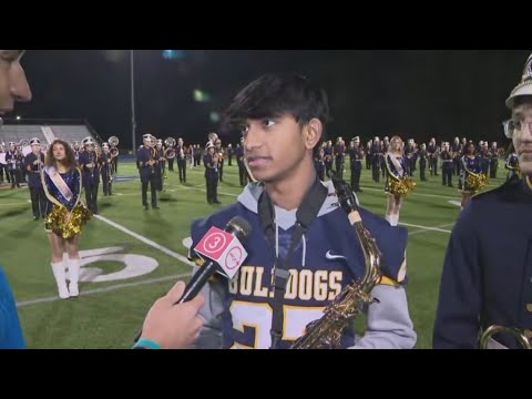 The Olmsted Falls High School marching band on WKYC for Week 7 of Friday Football Fever