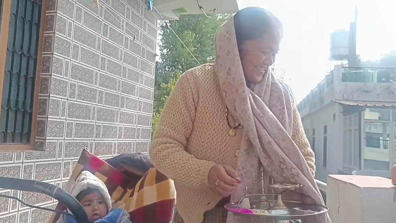 Happy holi # first holi # anubha #cutebaby 