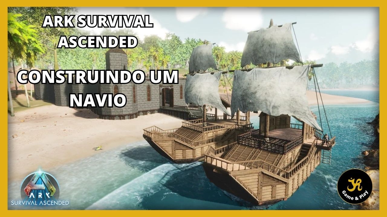 ARK SURVIVAL ASCENDED - CONSTRUINDO UM NAVIO - MAPA THE ISLAND #arksurvivalascended