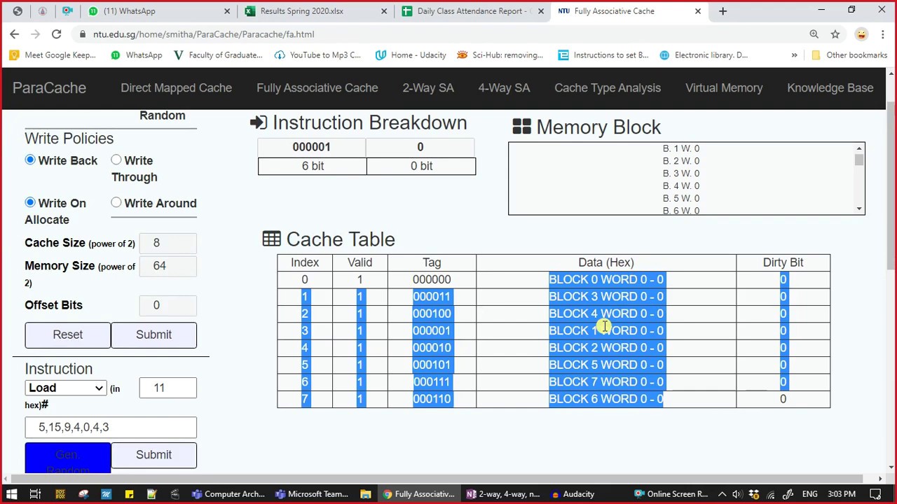 07 3 Tutorial On Cache Simulator Fully Associative Cache Memory YouTube