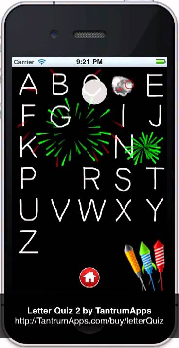 Letter Quiz 2 - Letter Tracing Fireworks Finale