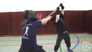 Longsword techniques: Zwerchhau, absetzen, nachreissen