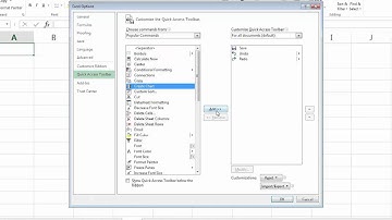 How to Add or Remove Commands in the Quick Access Toolbar