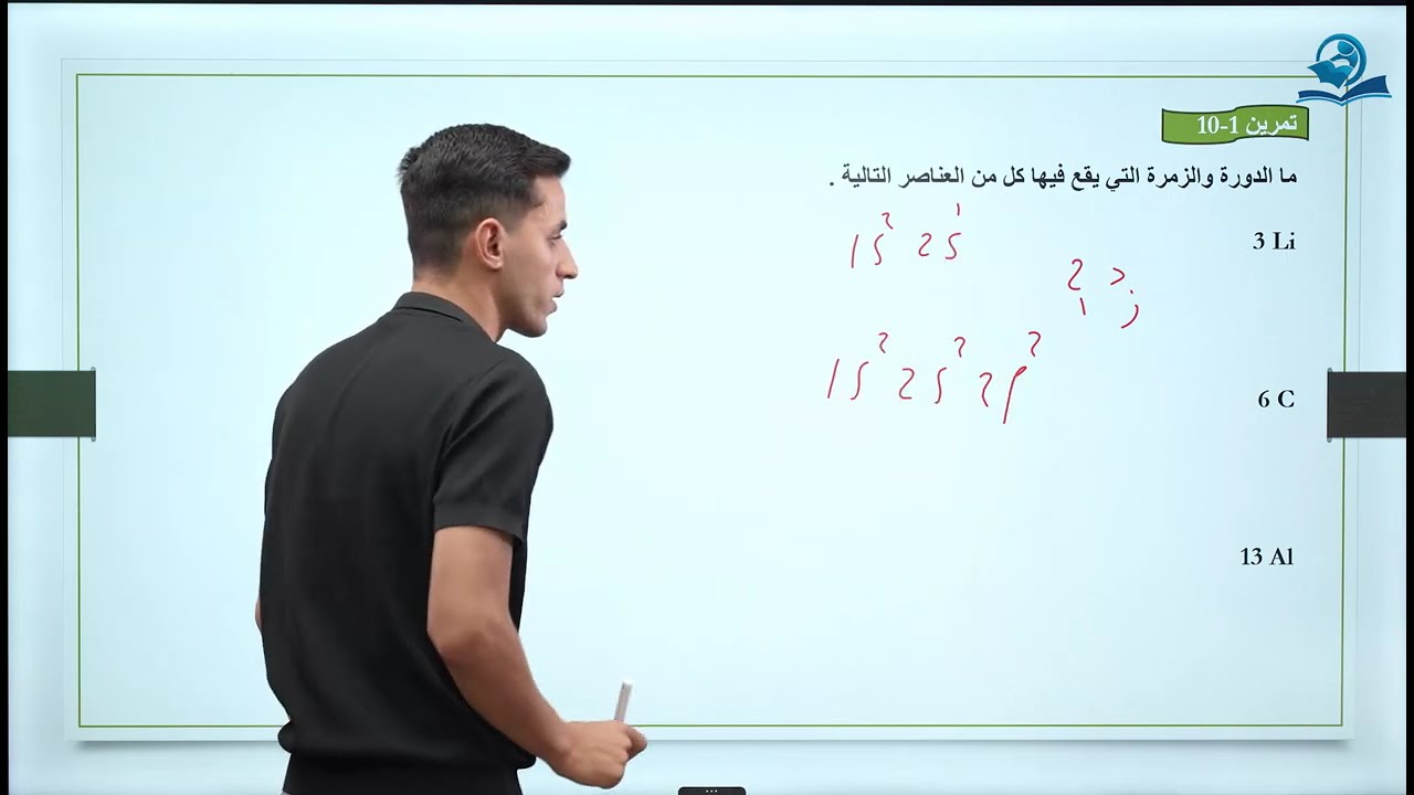 كيمياء الثالث المتوسط | الفصل الاول | المحاضرة السادسة - معرفة الدورة و الزمرة للعناصر