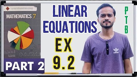 LINEAR EQUATIONS CLASS 7 Maths EX 9.2 Part 2 PUNJAB TEXT BOARD Chapter 9 || HIGHBROWS