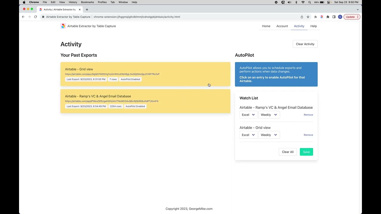 Airtable Extractor AutoPilot: Scheduling Exports