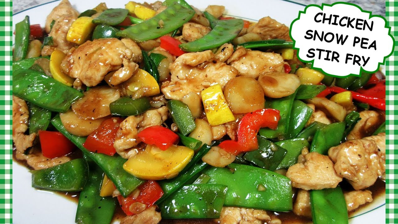 Chinese Chicken and Snow Pea Stir Fry Recipe ~ Tess Cooks4u - YouTube