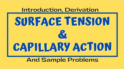 Fluid Mechanics Lesson 5: Surface Tension | Lecture| Tutorial Video