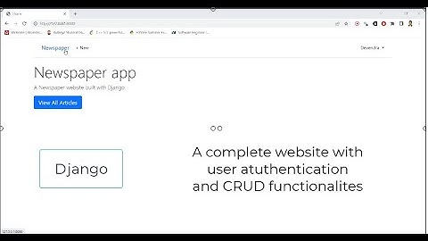 Django News paper Web Application with Complete User Authentication | CRUD functionalities