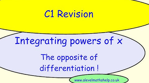 C1 Integrating powers of x revision - Integration -AS - alevelmathshelp