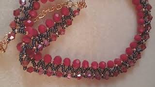 Easy Crystal Beads Necklace //DIY Jewelry Making Tutorial @SreeveeHandmadeCreations