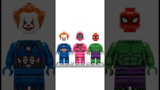 Spiderman Vs Squid Game Vs Pennywise Lego Minifigure Swap Wrong Heads?