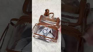 MOMINSIDE Clear Bag Everyday Bag | Pack with Me | For Office Stadium Outdoors #dailybag #packwithme