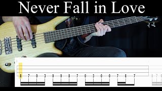 Never Fall in Love (Mindrite) - Bass Cover (With Tabs) by Leo Düzey