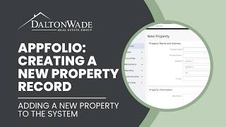 AppFolio | Creating a New Property Record