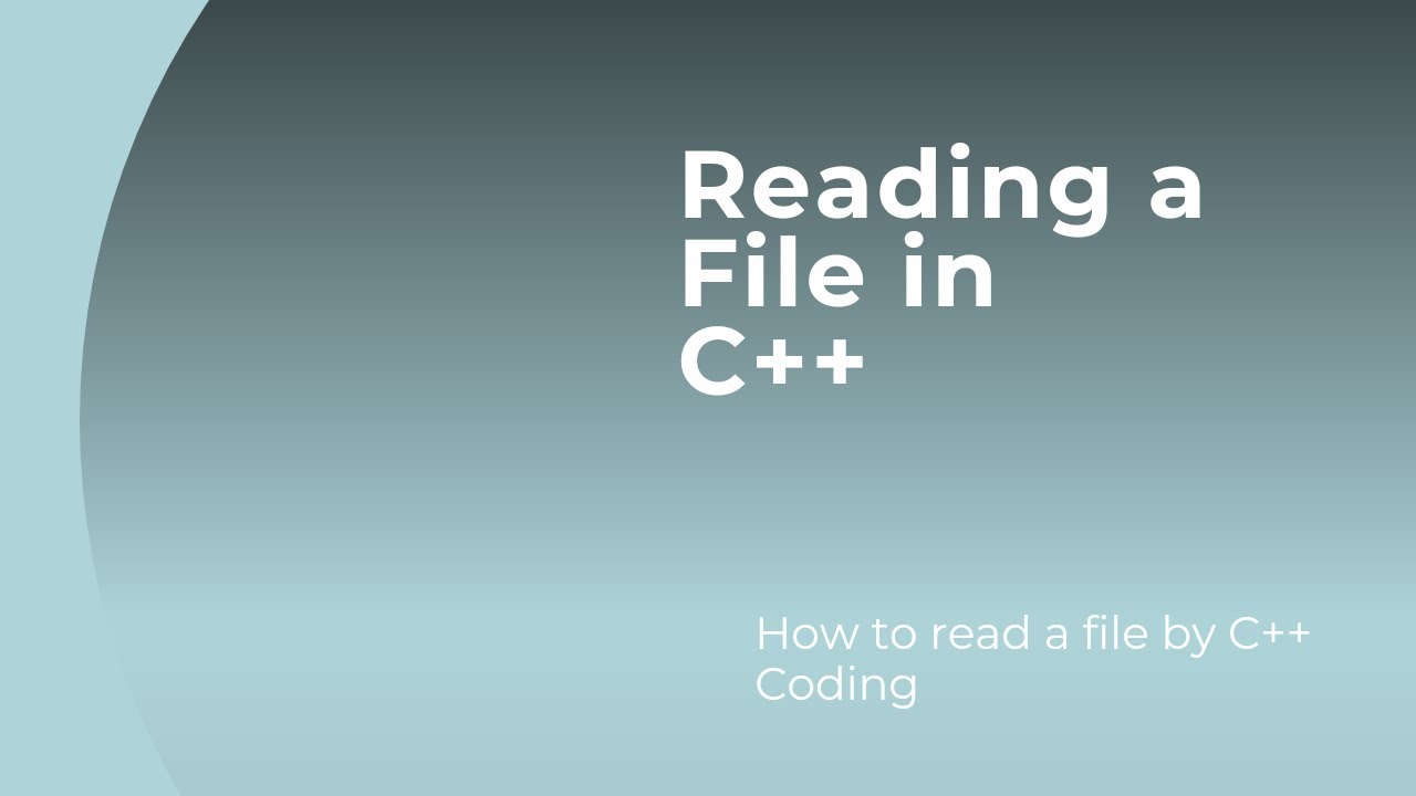 Reading a file in C++ | file handling - YouTube