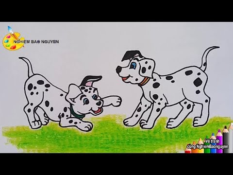 Vẽ Con Chó Đốm/How To Draw Spotted Dog - Youtube