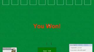 What it looks like to win Spider Solitaire