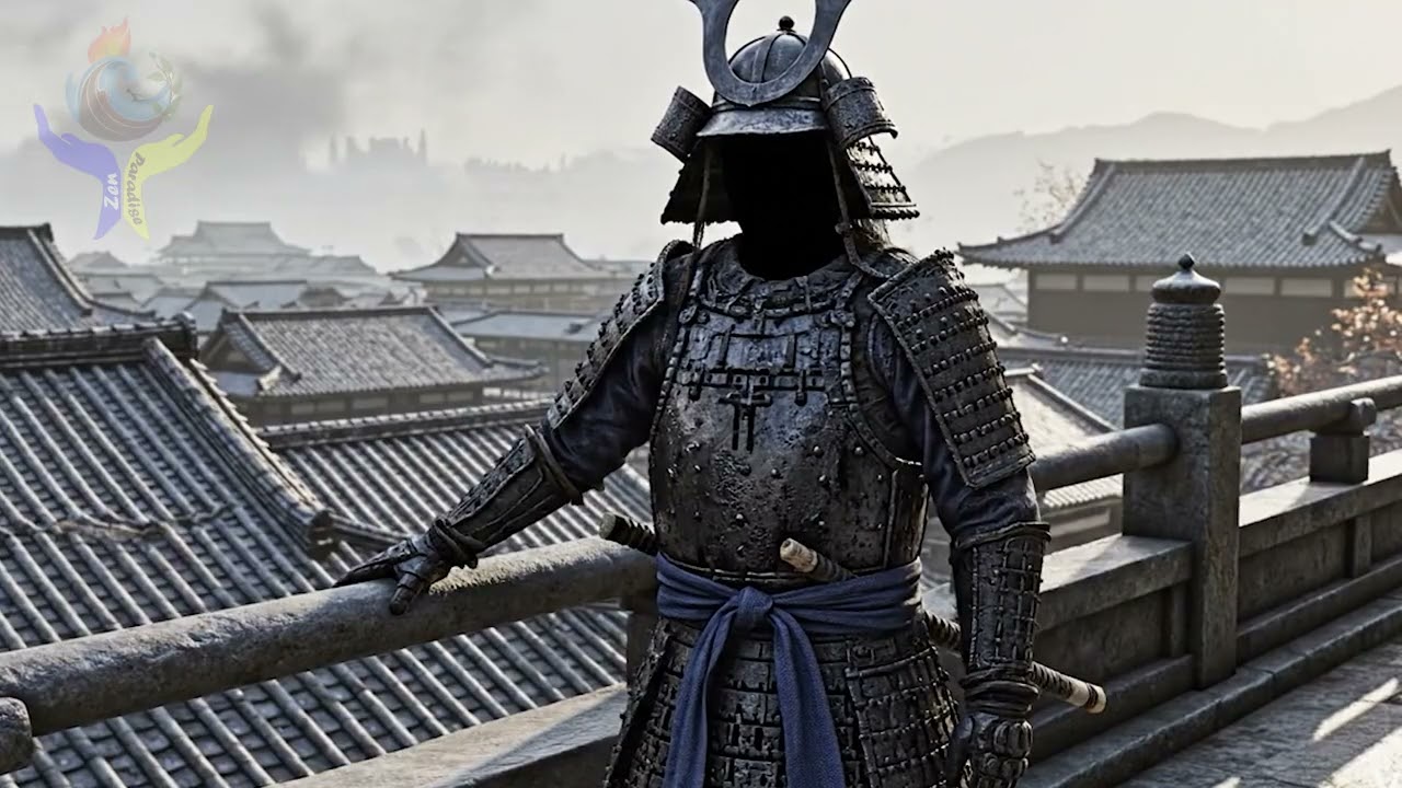 Stone Balcony Overlooking Silent Rooftops – Absolute Stillness