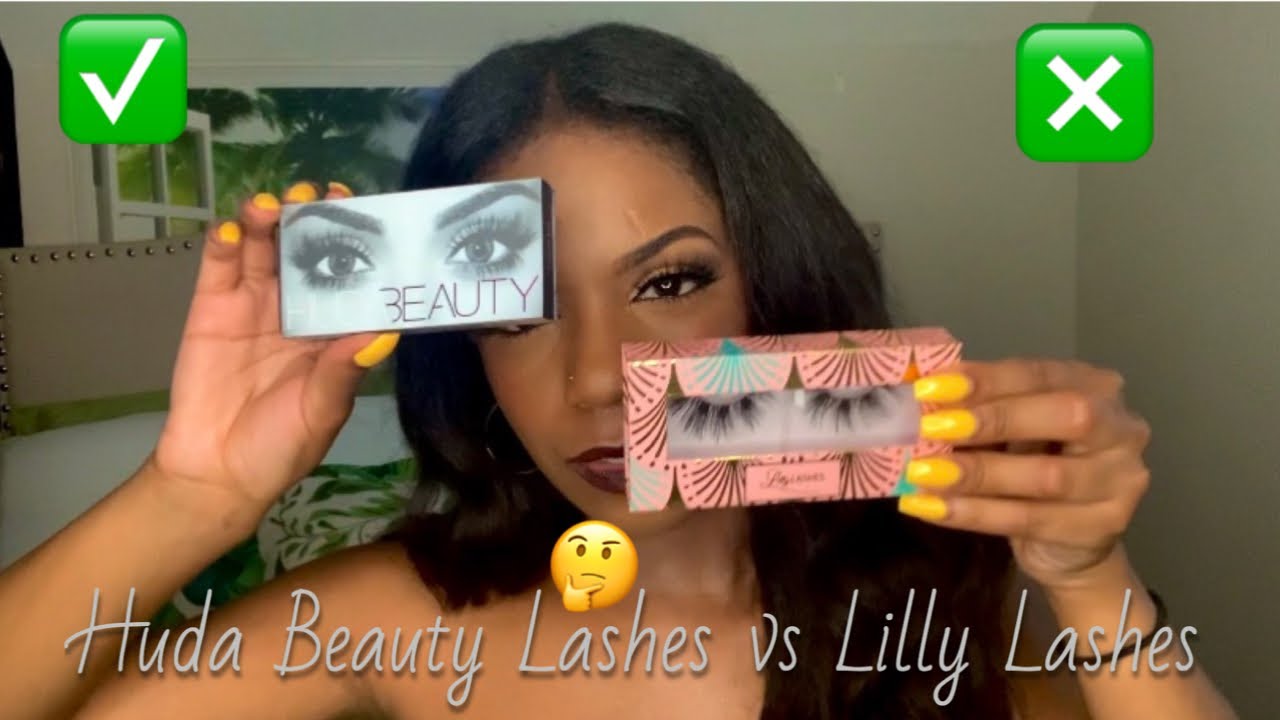 Huda Beauty Lashes  vs Lilly Lashes | Review