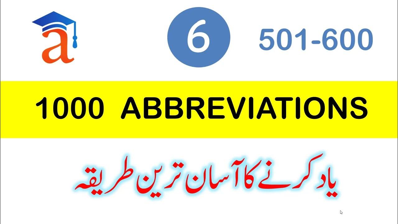 Abbreviations Part 6 Abbreviation Meaning In Urdu English abbreviations-part-6-abbreviation-meaning-in-urdu-english