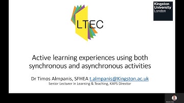 Active learning experiences using synchronous and asynchronous activities