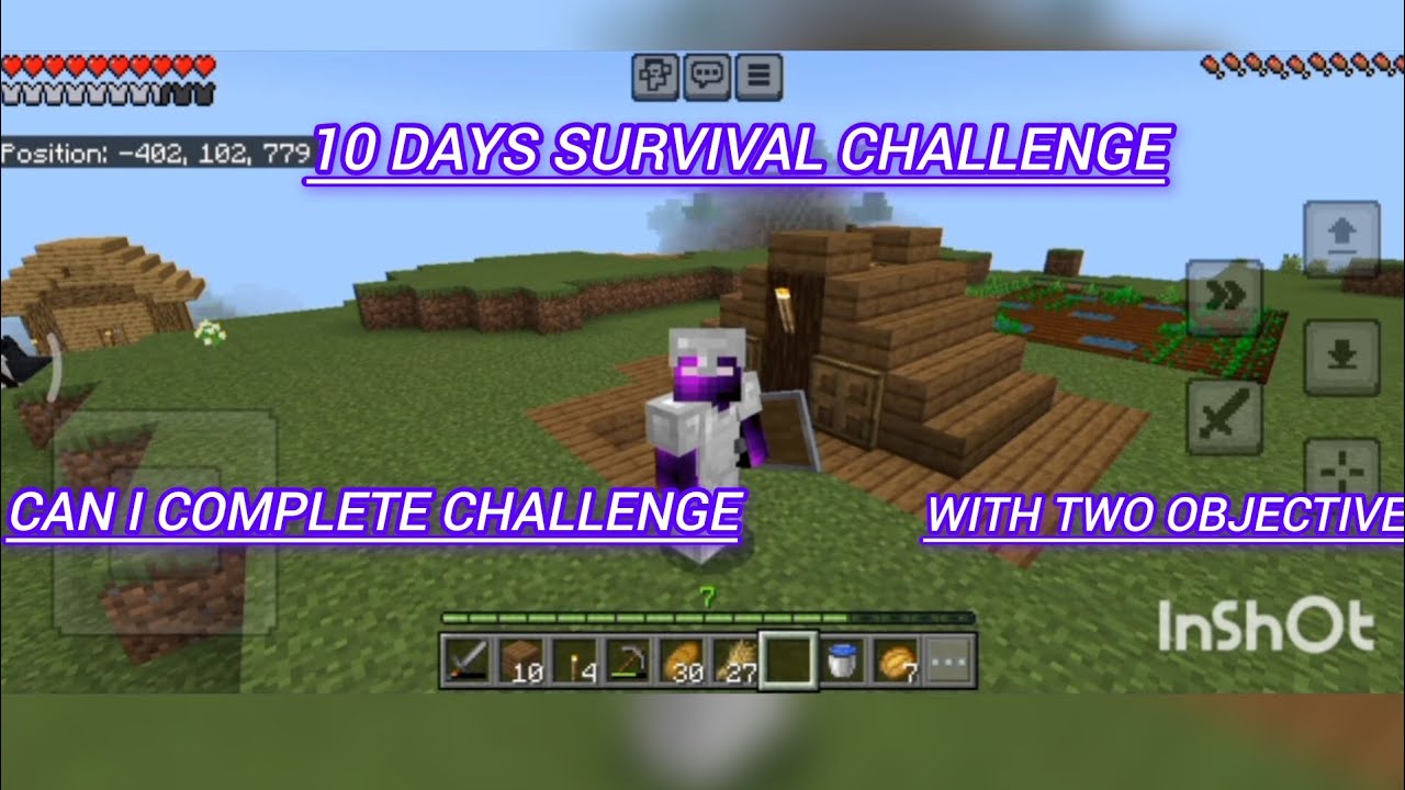 10 days survival challenge in minecraft with two objective//soul ...