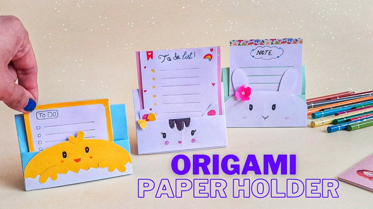 Origami Paper Stand: How to make paper holder - YouTube