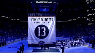 Blue Jackets honour Gaudreau brothers with emotional tribute