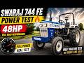 Swaraj 744 FE Power Test 🔥 | 48HP Tractor Real Road Performance