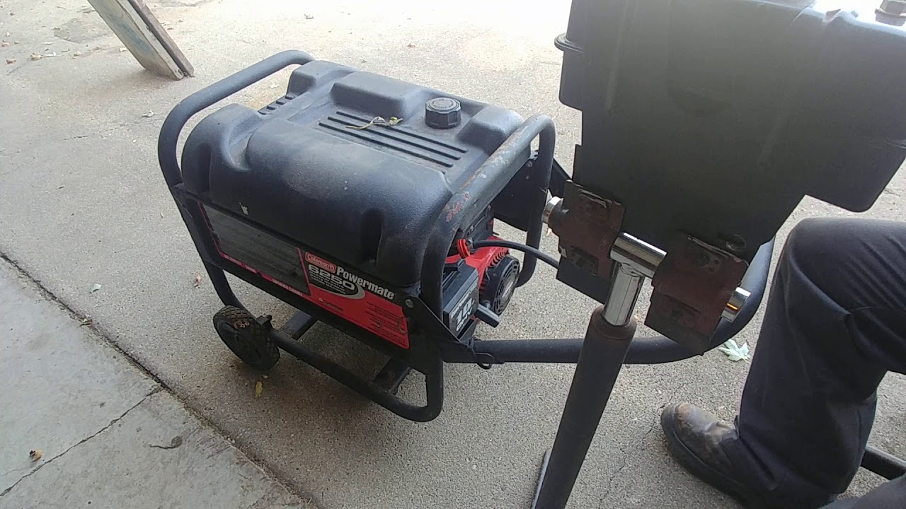 Coleman 6250 generator. First start after 3 years of storage - YouTube