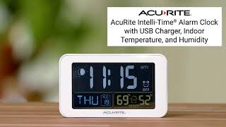 Intelli-Time Alarm Clock with USB Charger Product Features