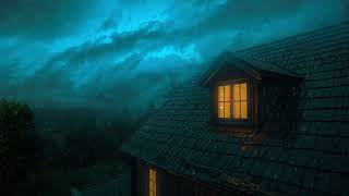 Heavy Storm at 2AM in the Forest | Realistic Sleep Sounds 3 Hours