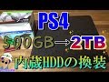 【PS4 HDD換装】500GBから2TBへ！～一連の顛末の記録～