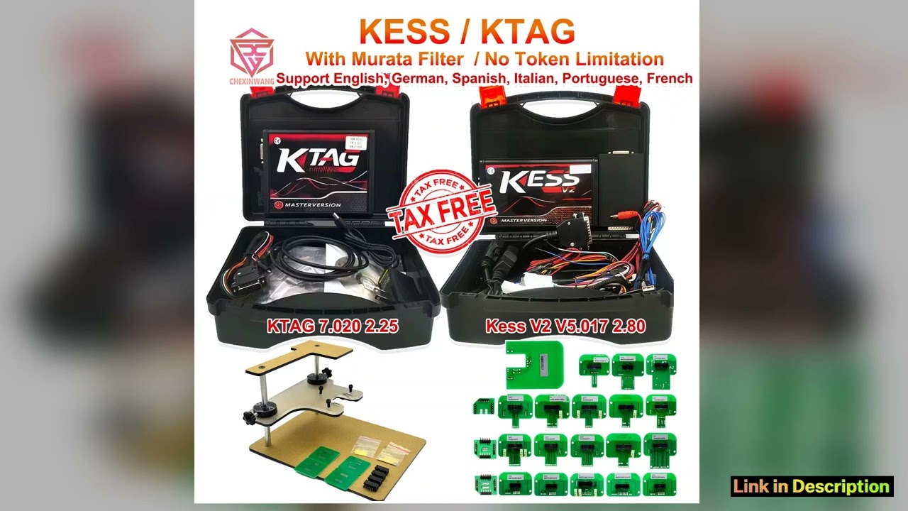 Full Set Kess KTAG Online EU Red Kess V2 V5017 280 KTAG 7020 225 with Murata Filter OBD 2 Car Truck
