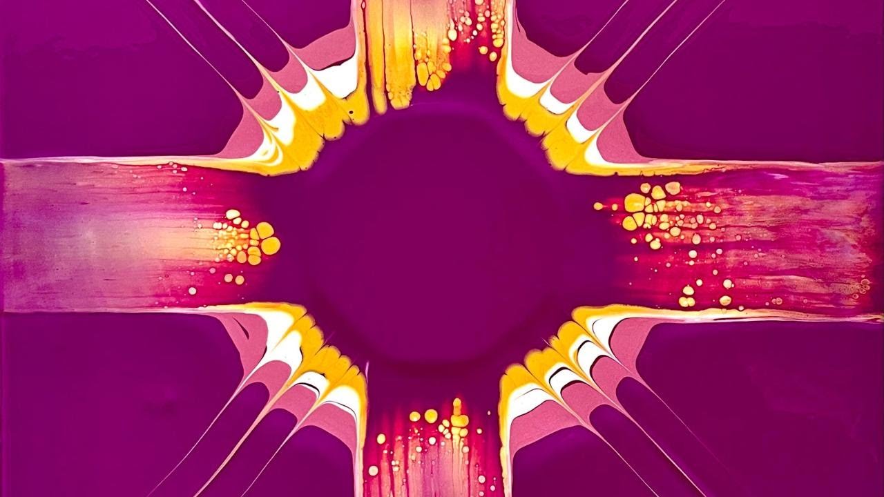 'Halo" A Dramatic Violet Swipe with lots of Negative Space / Fluid Art ...