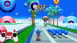 Sonic Mania Ps4 Special Stage Mach 1 Strategy How To Gamepad Inputs Displayed