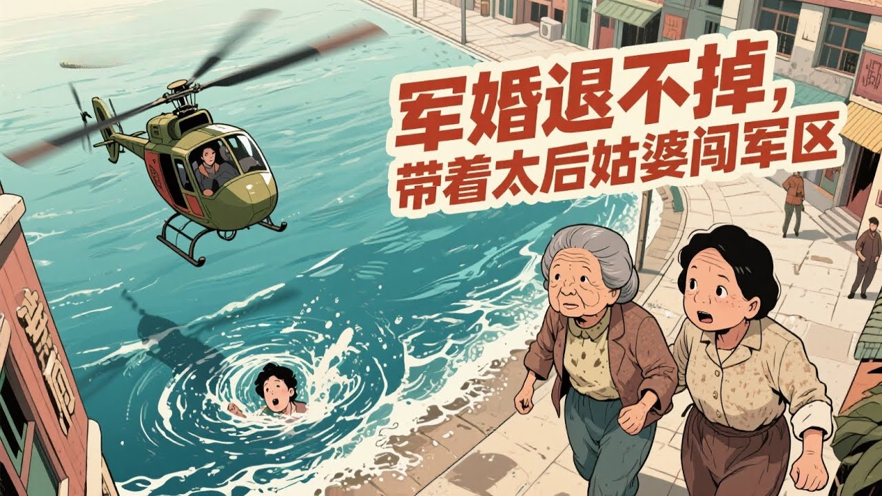 💥《军婚退不掉，带着太后姑婆闯军区》EP1-352沈念予开着直升飞机从海面飞过时掉进海里 一睁眼来到七零年代 穿到一个和姑婆一起生活的小孤女身上 