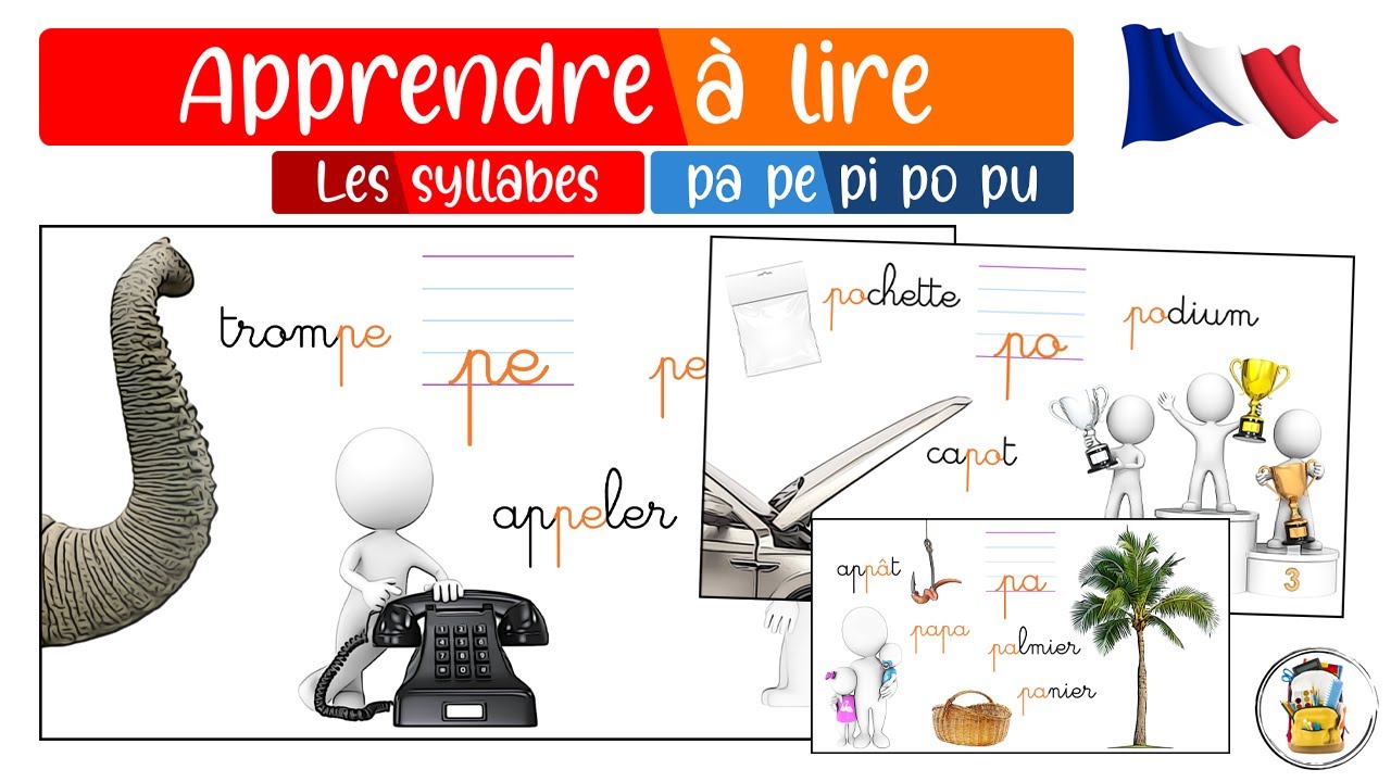 Les Syllabes PA PE PI PO PU - Apprendre À Lire En Français - Les Sons Du CP - Vocabulaire En Image