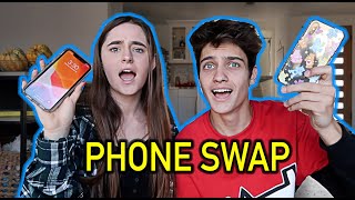 SWAPPING PHONES WITH MY "CRUSH" FOR 24 HOURS!!!