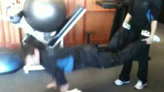 Wheelbarrow pushup with clap