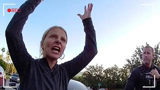 Tesla With NO PLATE — Karen Refuses ID, Gets Arrested