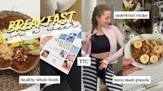 What I eat for Breakfast in a week TTC (prepping for pregnancy) 